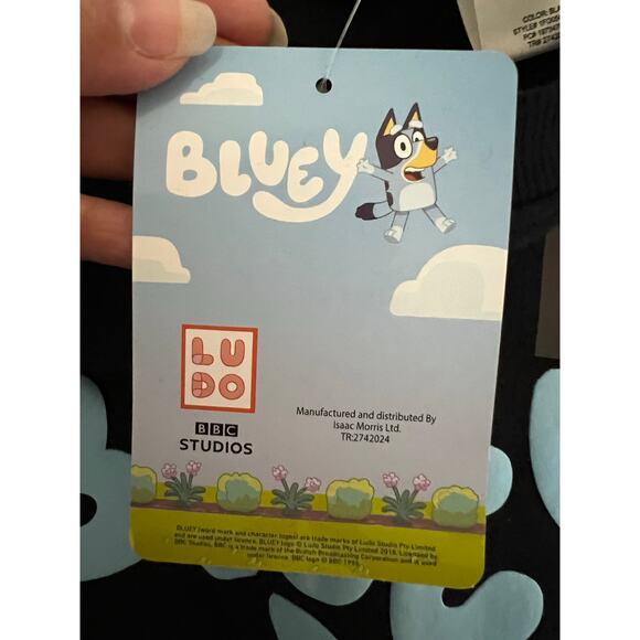 Bluey Adult Unisex M Long Sleeve Sweatshirt Black Dogs Bingo Pom Pom Unicorse - Picture 15 of 15